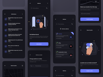 Shoplon UI Kit with Maggy illustrations 3d buy dark e-commerce graphic design guide iconly illustration illustrator location map minimal online shop pin product sale store ui vector