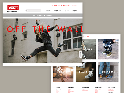 Vans Website Redesign concept dailyui landing landing page landing page concept personal project retail website design ui ui design uidesign uidesigns website website concept website design