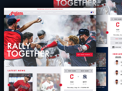 Cleveland Indians MLB Website Redesign