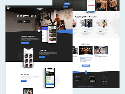 gym web design adobe illustrator adobe photoshop adobe xd advertising body body building branding coach coaching creative curve design exercise exercises gym gym app gym flyer mobile app mobile design shape