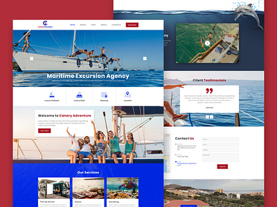 Maritime excursion agency 2020 trend branding christmas color creative design design art designer designs dribbble landing page freelancer homepage maritime typography ui ux