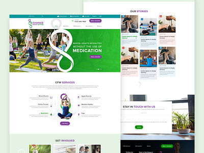 Meditation website 2020 trend branding clean ui color creative design dribbble landing page freelancer homepagedesign meditation modern spa spacenter therapist typography typography design ui uiux