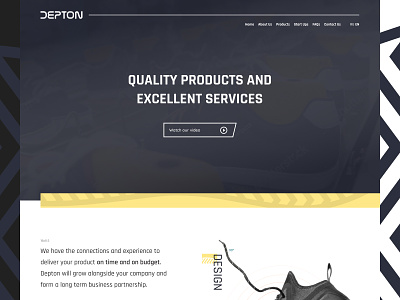 Depton V2 homepage shoes web design