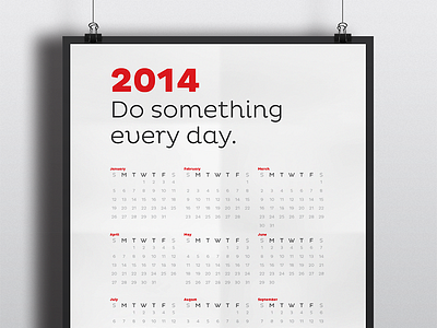 Do Something Calendar Poster calendar motivation poster productivity seinfeld