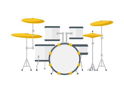 Drums colorful cymbal drums education illustration lessons music snare