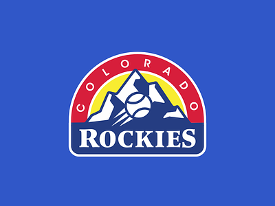 Colorado Rockies badge baseball colorado logo mountain park