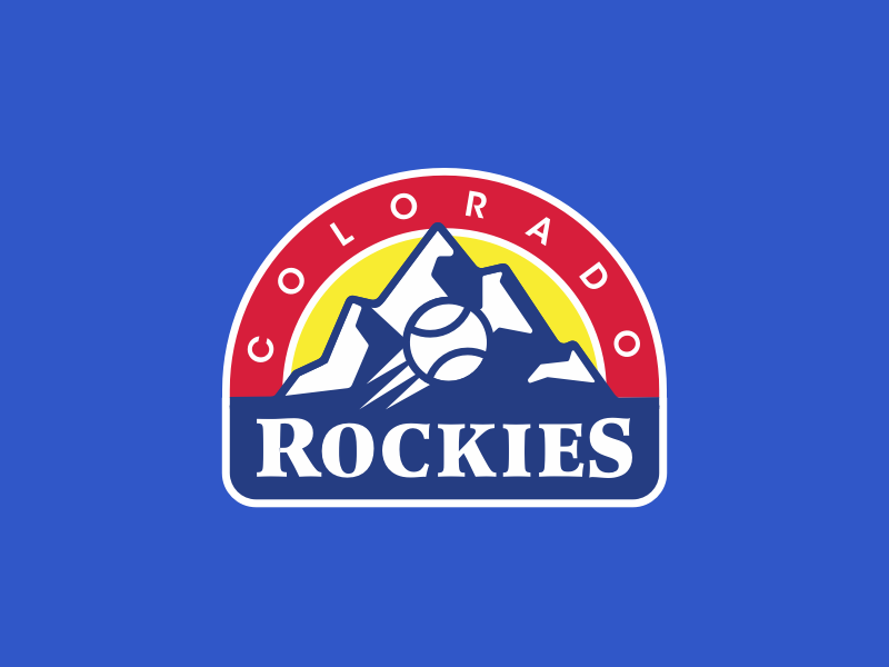 Colorado Rockies Logo Evolution Heritage Banner – Palm Beach