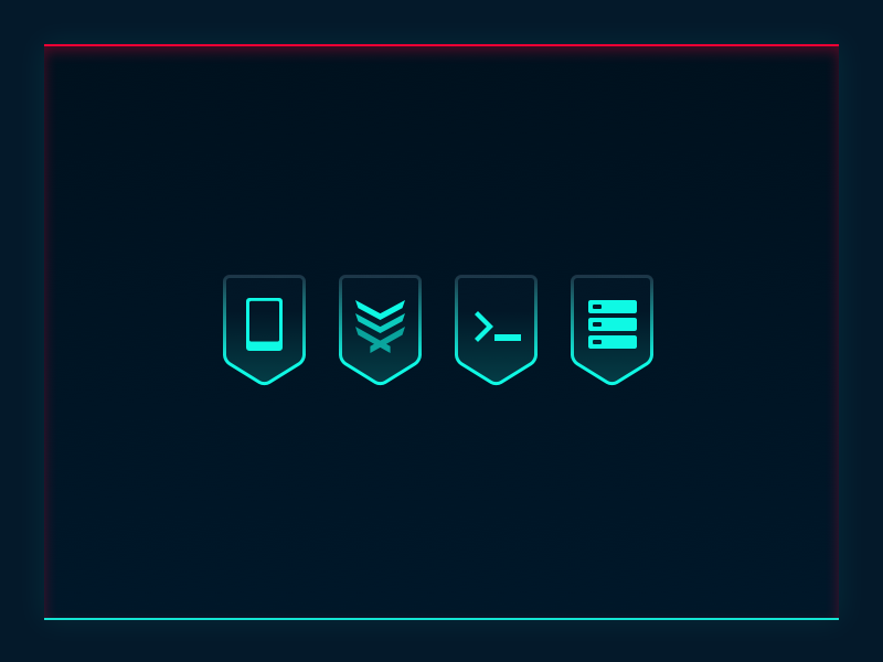 Cyberpunk Icons badge banner glow cyberpunk game icon