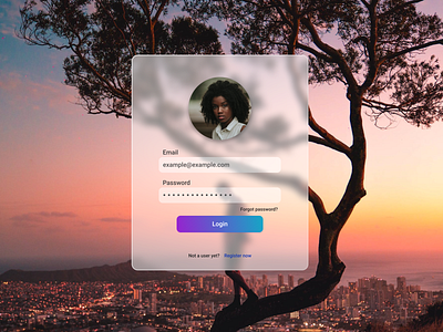 Glassmorphic login 001 2020 2021 trend design experimental glass glassmorphism light light ui login login screen trending ui ui design uidesign