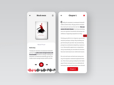 Book App #002 adobe adobexd awesome design book bookcover clean colors design illustration new online red shot typography ui uiux