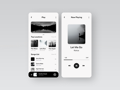 Music App #002 adobe adobexd awesome design black blackandwhite blacknwhite clean colors design music music app musicapp new popular psd shot ui uiux website