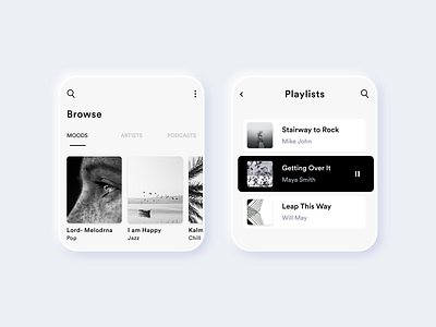 Music Watch #002 adobe adobexd black black white clean colors design music music app music player music watch new online shot ui uiux watch white