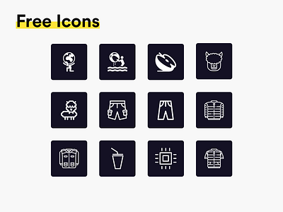 FREE Icon Kit #008 adobexd app app design awesome design black clean colors design download free ui kit illustration new popular ui ui kit white