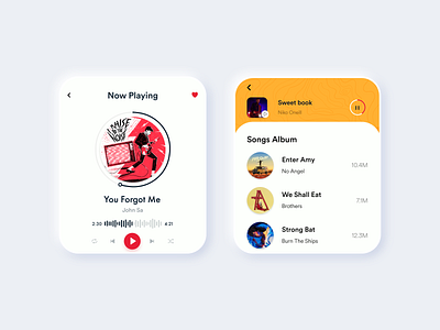 Music Watch App adobexd app app design awesome design black clean colors design illustration music app music app ui music player music watch new popular ui watch watch app white