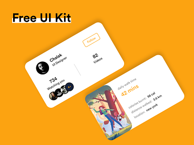 FREE UI Kit #014 adobexd app app design awesome design black clean colors design download free ui kit illustration new popular ui ui kit white