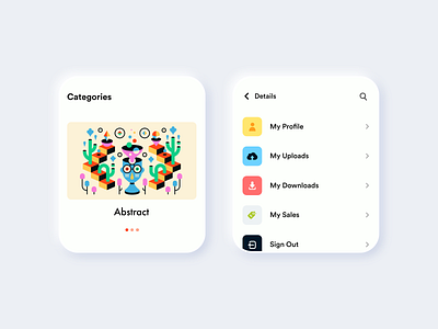 Illustration Watch App #003 adobexd app app design awesome design black clean colorfull colors design illustration illustration app new popular ui watch watch app white