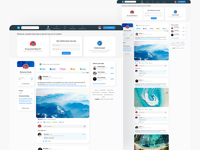 LinkedIn Redesign Challenge - Uplabs adobexd awesome design blue challenge clean cleanshot colors linkedin new popular redesign shot ui ui ux uiux webdesign webredesign website white