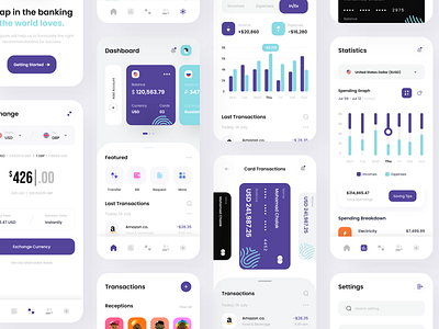Finance & Wallet App account adobexd appdesign arabic bankapp cards clean colors creditcards exchange finance new popular settings transfer ui uidesign uiux wallet walletapp