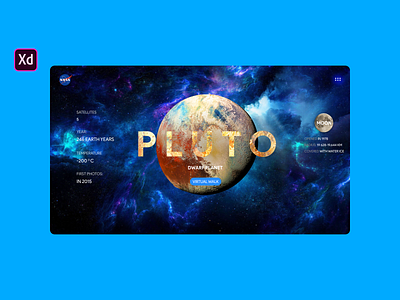 How to Design Pluto Planet Walk Website | Adobe Xd | photoshop