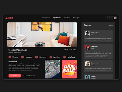 Airbnb Re-Design- Dark Version