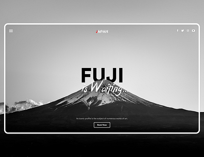 Fuji Mountain Booking Website- Visit Japan adobe adobexd black white blackandwhite booking clean colors design japan modern new online red shot simple ui uiux web webdesign website