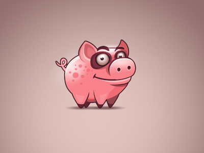 Pig character flash game pig vector