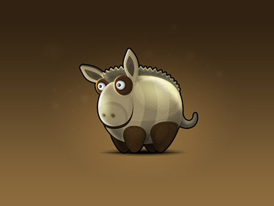 Antiokapi burro character game okapi panda vector