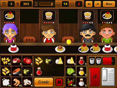 Adriano cook flash game italiano meat vector