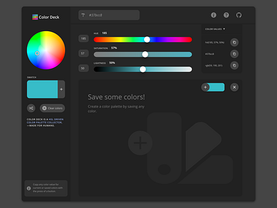 Color Deck - PWA redesign app design flat logo ui ux vector web website
