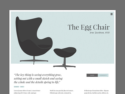 The Chair Website - Internal Page