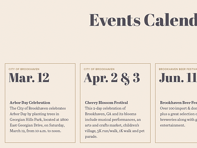 Events Calendar calendar website