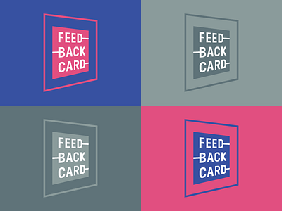 Feedback Card Options branding creative reviews flat logo