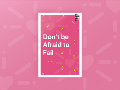 Don't Be Afraid to Fail aktiv grotesk creative review feedback post card print team teamwork ux