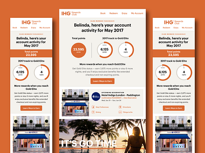 The IHG Rewards Club e-Statement by Matthew Hensler on Dribbble