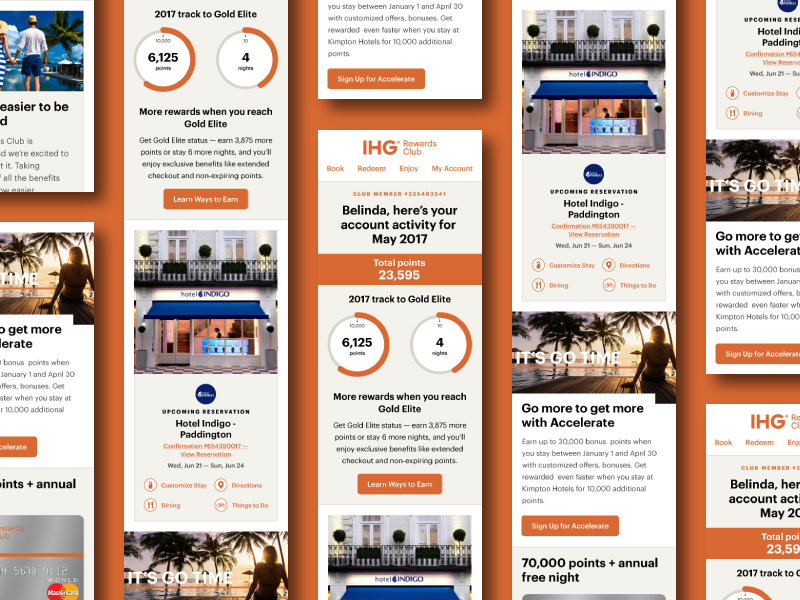 The IHG Rewards Club e-Statement by Matthew Hensler on Dribbble