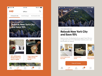 The IHG App - Offers app carousel graphik hotel ihg ios iphone kimpton new york travel