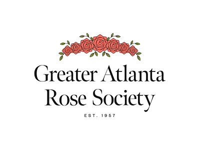 Greater Atlanta Rose Society botanical branding livingcoral logo rose