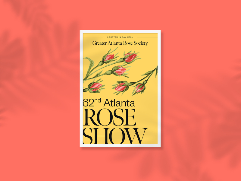 Event Poster branding mockups poster rose