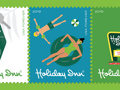 Holiday Inn Postage Stamps 2 holiday inn illustration stamp stamps