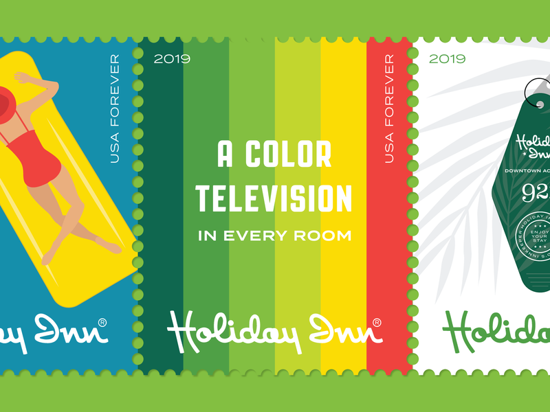 Holiday Inn Postage Stamps 4 holiday inn illustration stamp stamps