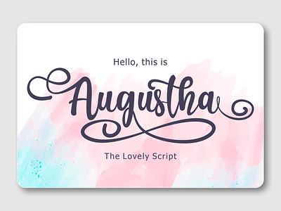 Augustha font awesome font design fonts handwritten font logotype lovely script wedding font