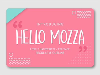 Hello Mozza branding display display font display typeface fancy font font awesome font design fonts logotype lyric font packaging