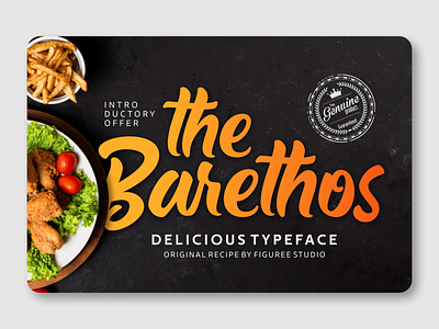 The Barethos advertisement branding design display font display typeface fancy font font awesome font design fonts illustration logotype packaging