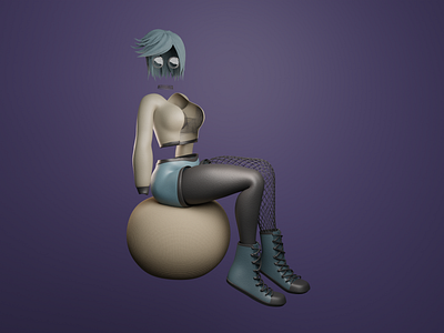 Invisible Girl 3d art blender character graphic design