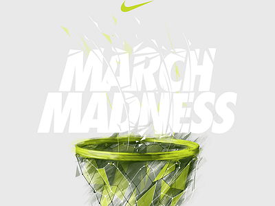 Madness basketball illustration madness march nike shatter type
