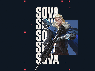 Valorant SOVA animation brand esport esports game gif logo russia russian text type