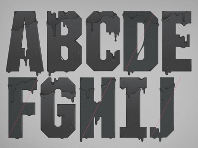 ABC illustration liquid typography united vector