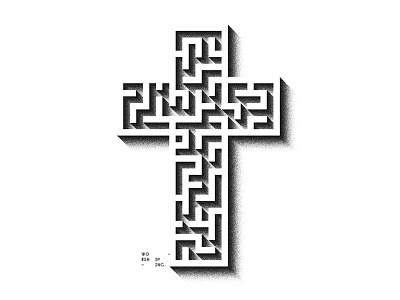 No way out cross design holy illustration inc maze shirt tee worship