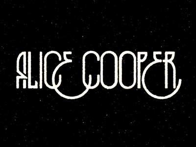 Cooper alice cooper typography