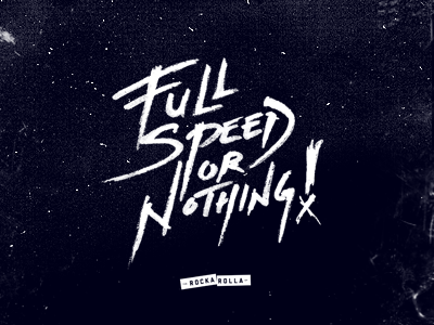 Full Speed drawn full hand metal music punk rock speed